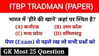 Itbp Tradsman,GK ,Gs ll 