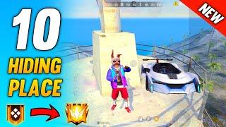 Top 10 Hidden Place In Free Fire || Free Fire Hiding place || Rank Push Tips and Tricks In Free Fire