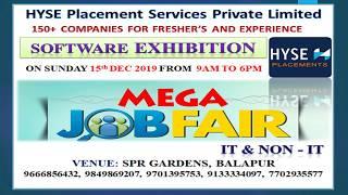 Mega Job Mela In Hyderabad (15th Dec 2019). Top 170+ IT & NON IT Companies