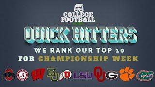 College Football Top 10 Rankings - Championship Week - Utah & Oklahoma knocking