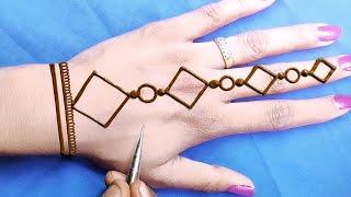 back hand Arabic mehndi design-very easy and beautiful Arabic mehndi for Holi-होली स्पेशल मेहंदी