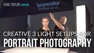 Creative 3 light setups for portrait photography