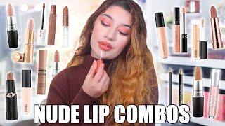 MY TOP NUDE LIP COMBOS | DRUGSTORE & HIGH-END