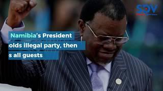 Namibia's president fines top Government officials for attending party that he hosted himself