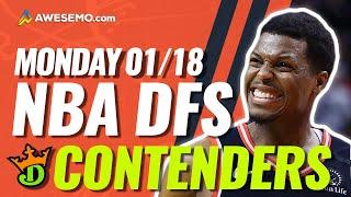 DRAFTKINGS NBA DFS PICKS TODAY | Top 10 ConTENders Mon 1/18 | NBA DFS Simulations