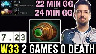 20+ Min End Game, W33 0 Death Boss Mode in New Patch 7.23 Dota 2