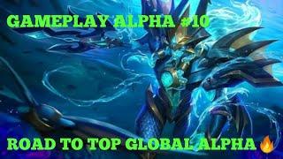 Gameplay alpha #10 road to top global alpha - THE SLASHER | MOBILE LEGEND INDONESIA