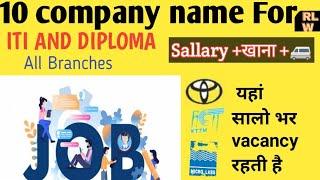 Top 10 Company in Benglore for ITI and Diploma Jigni industrial area //Bommasandra industrial area