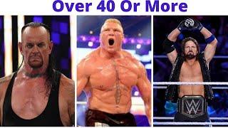 Top 10 wrestler Over 40 with Most Power Hit|| John cena and The Undertaker vs Aj styles..