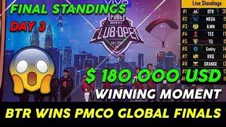 PMCO GLOBAL FINALS FINAL STANDINGS Day 3 OVERALL STANDINGS || BTR WINS PMCO GLOBAL FINALS FALL SPLIT