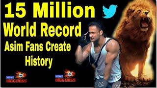 Asim Riaz Fans Create History | World Record 15 Million Tweets | #AsimForTheWin Top Trending | BB13