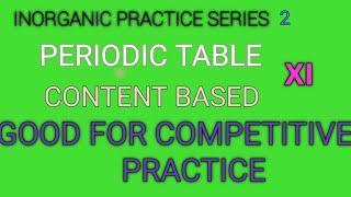 TOP 10 QUESTIONS FROM PERIODIC TABLE | INORGANIC MCQ SERIES-2 |