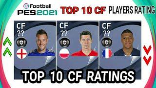 PES 2021 | TOP 10 BEST CF PLAYER RATINGS PREDICTION | MBAPPE, LEWANDOWSKI, J. VARDY