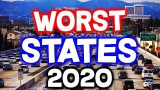 Top 10 WORST STATES to Live in America for 2020