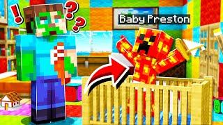 I found BABY PRESTON in my Minecraft World!