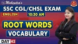 Root Words | Vocabulary | English | By Yashi Mahendras | SSC CGL | CHSL | 10:30 am