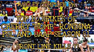 TOP 10 SPIKES OF SISI RONDINA | CHERRY "BOMB" RONDINA | FRONT LINE KILL ON PSL AND UAAP 