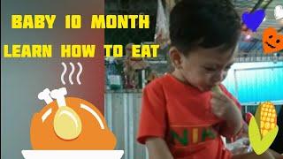 Baby 10 month learn How to eat by himself / Top baby smart 2020