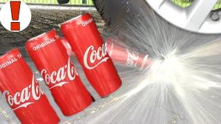 Crushing Crunchy & Soft Things by Car! Car vs Coca Cola Coke Fanta Sprite