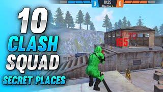 TOP 10 CLASH SQUAD SECRET PLACES IN FREE FIRE | FREE FIRE CLASH SQUAD TIPS AND TRICKS (PART - 20)