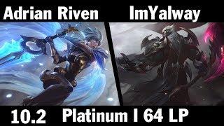 [ Adrian Riven ] Riven vs Darius Top - New 10 games