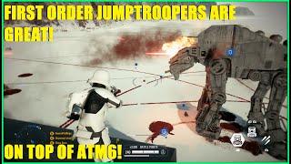 Star Wars Battlefront 2 - First Order jumptrooper killstreak! Get on top of the ATM6 and its OVER!