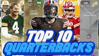 TOP 10 QB'S *UPDATED* INSIDE MADDEN 21 ULTIMATE TEAM!