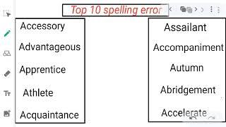 Top 10 spelling error  [part-2]