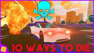 10 WAYS TO DIE IN VEHICLE SIMULATOR! | ROBLOX: Vehicle Simulator