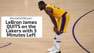 LeBron James QUITS on the Lakers with 3 Minutes Left