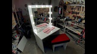 Homemade HOLLYWOOD MAKEUP TABLE !?