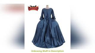 TOP 10 Marie Antoinette Gown Dress Rococo 18th Century blue colonial court dress Gown sack-back gow