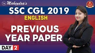 Previous Year Paper | English | By Yashi Mahendras | SSC CGL 2019 | 10:30 am