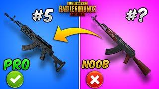 Top 10 Powerful Guns/Weapons in PUBG MOBILE with (Tips and Tricks) Weapon Guide