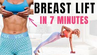 BREAST LIFT in 7 minutes - CHEST & BACK workout (weights optional)