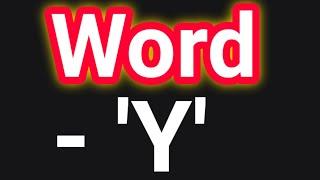 Top 10 positive words start with Letter -  ‘Y' ll Word Y