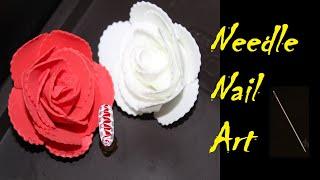 Needle nail art simple designs at home in Tamil / Top 10 simple Needle nail art designs/Dry marble