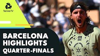 Alcaraz vs Tsitsipas EPIC; Ruud & Schwartzman Feature | Barcelona 2022 Quarter-Final Highlights