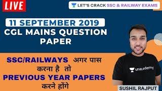 Question Paper - 39 | 11 September 2019 CGL Mains Question Paper | RRB NTPC/SSC | Sushil Rajput