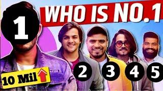 How is number No. 1 youtuber in India | Top 10  youtuber ?