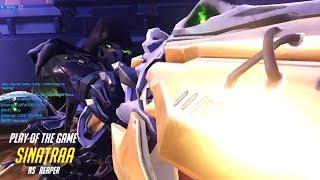 WORLD MVP SINATRAA INSANE DPS REAPER! POTG! [ OVERWATCH SEASON 20 TOP 500 ]