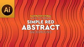 Create Simple Red Abstract Background Design in Adobe Illustrator