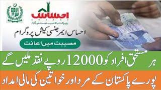 Online Application Form of Ehsaas Rashan Program, ماہا نہ 12 ہزار ملے گیں Apply Online in Ehsaas