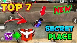 Top 7 Secret Places in Free Fire || New hidden place in free fire after update