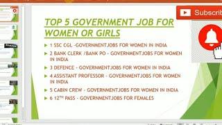 top 5 government job for girls