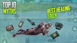 Best Healing Trick in PUBG MOBILE • Top 10 Mythbusters • Pubg Myths #12