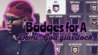 Nba2k20 IF YOU USE THESE BADGES YOUR GLASS LOCK WILL BE A DEMI!!!!!