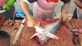 Tuna Fish Cutting 6 LBS by 2 Minute।Fastest Fish Cutting in World।Most Satisfying Fish Fillet Video