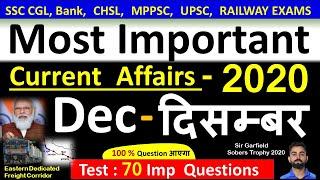 Current Affairs : December 2020 | Important current affairs 2020 |  latest current affairs Quiz