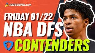 FANDUEL NBA DFS PICKS TODAY | Top 10 ConTENders Fri 1/22 | NBA DFS Simulations